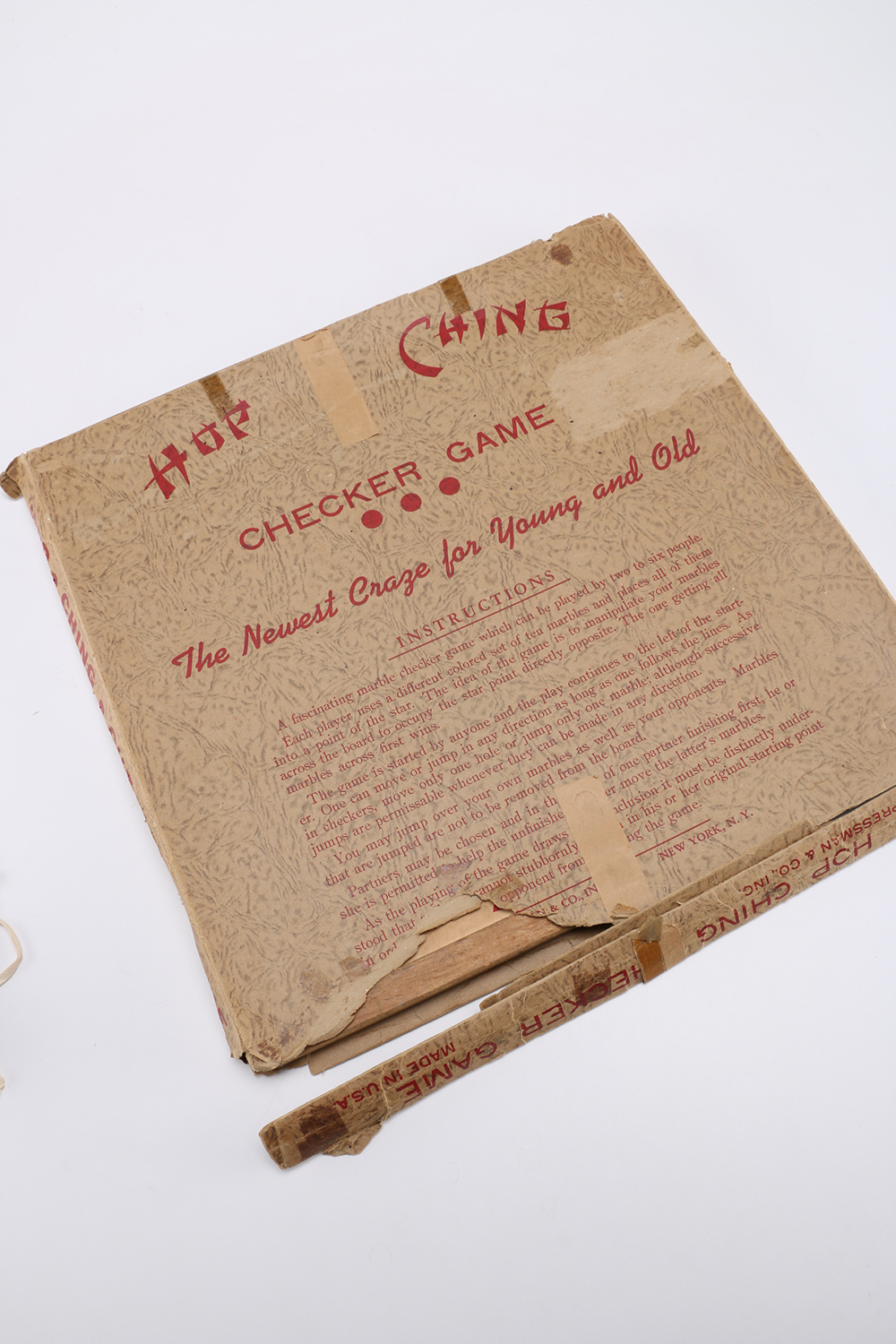 Vintage Chinese Checkers Game Board in Original Box by J Pressman & Co.