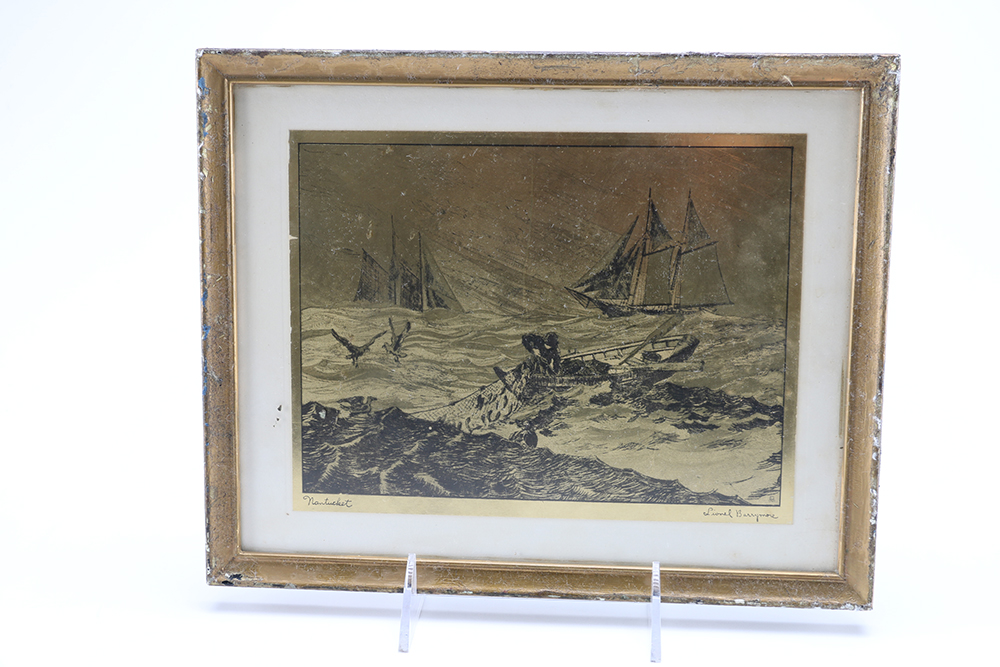 Lionel Barrymore Gold Foil Etchings