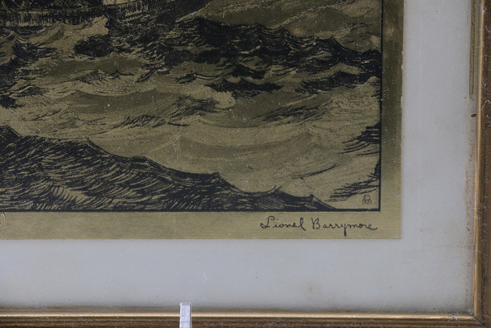 Lionel Barrymore Gold Foil Etchings