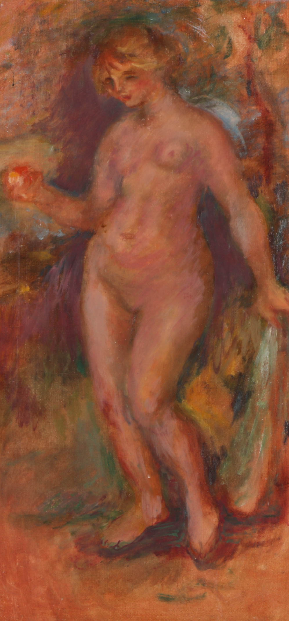 Original Oil on Board of Nude Blonde Woman