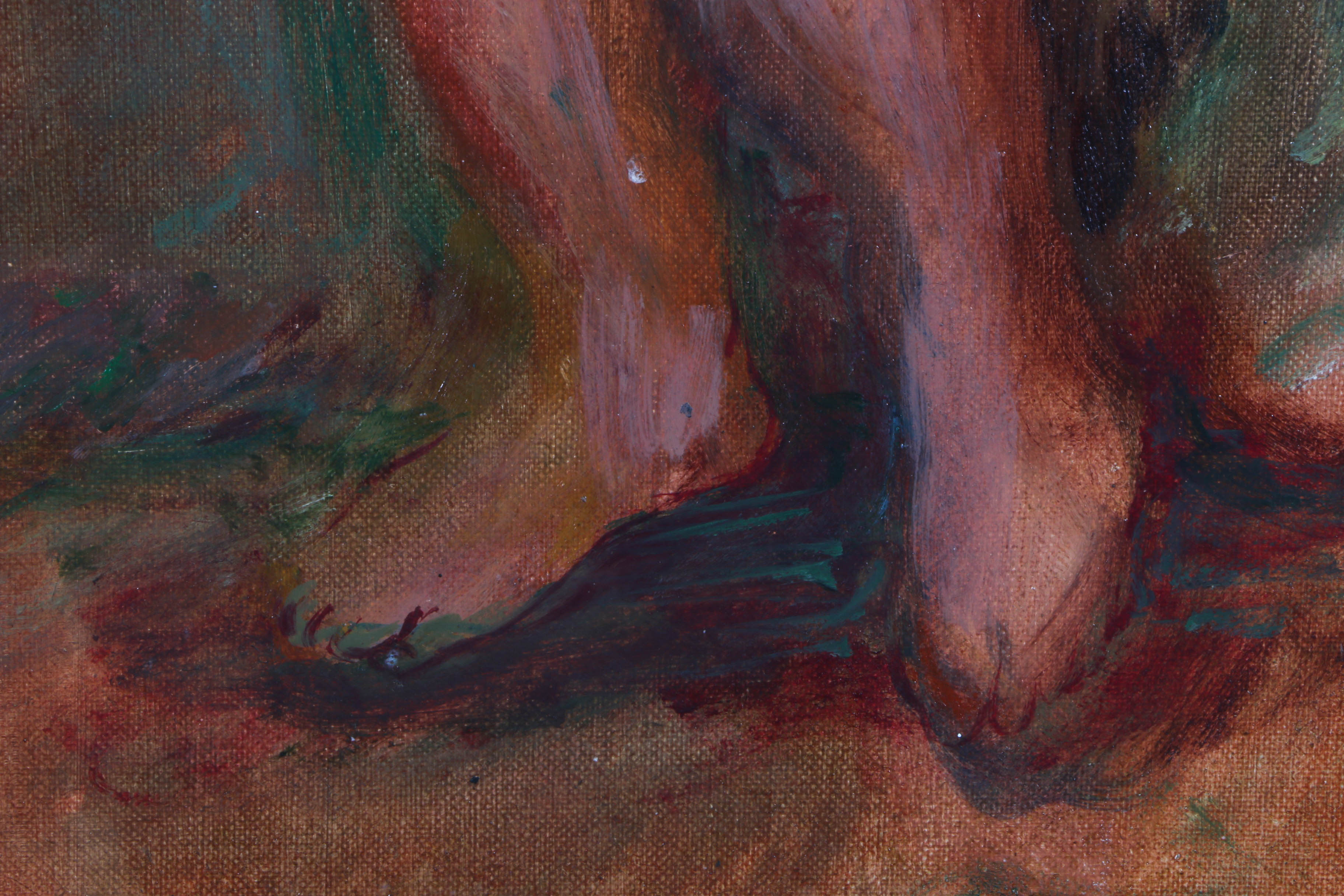 Original Oil on Board of Nude Blonde Woman