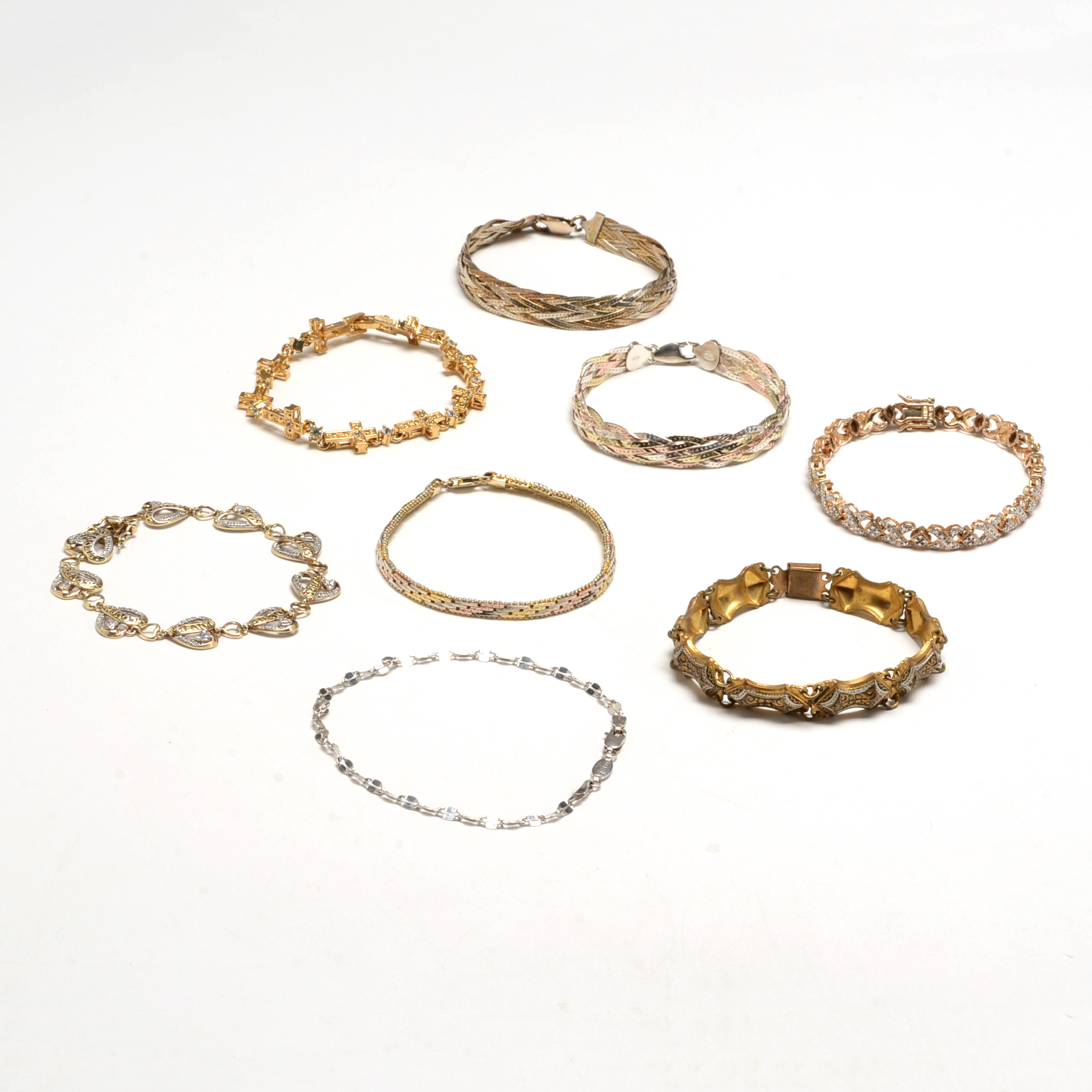 Group of Bracelets, Mostly Stamped 925