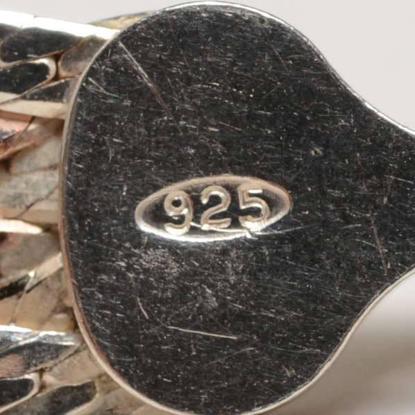 Group of Bracelets, Mostly Stamped 925