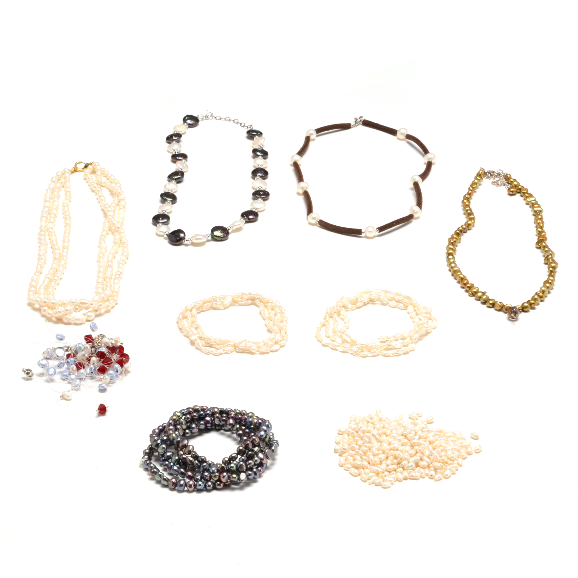 Collection of Fresh Water Pearl Necklaces and Bracelet