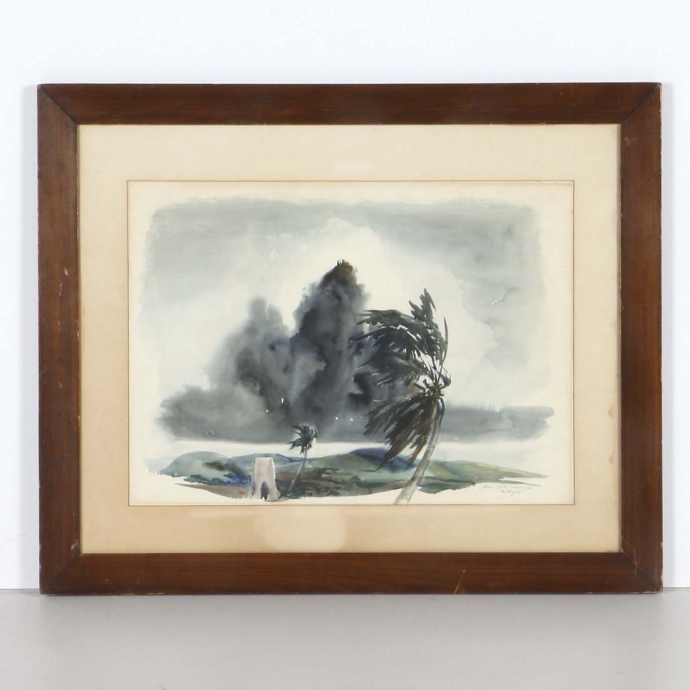 James Kirk Merrick Original Watercolor Paintings "Antigua" and Townscape