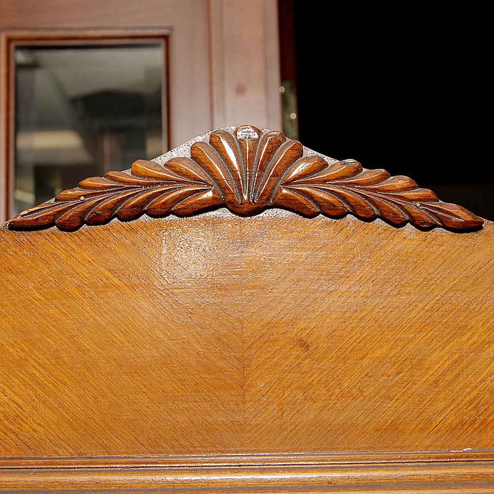 1930's Waterfall Style Mahogany China Cabinet