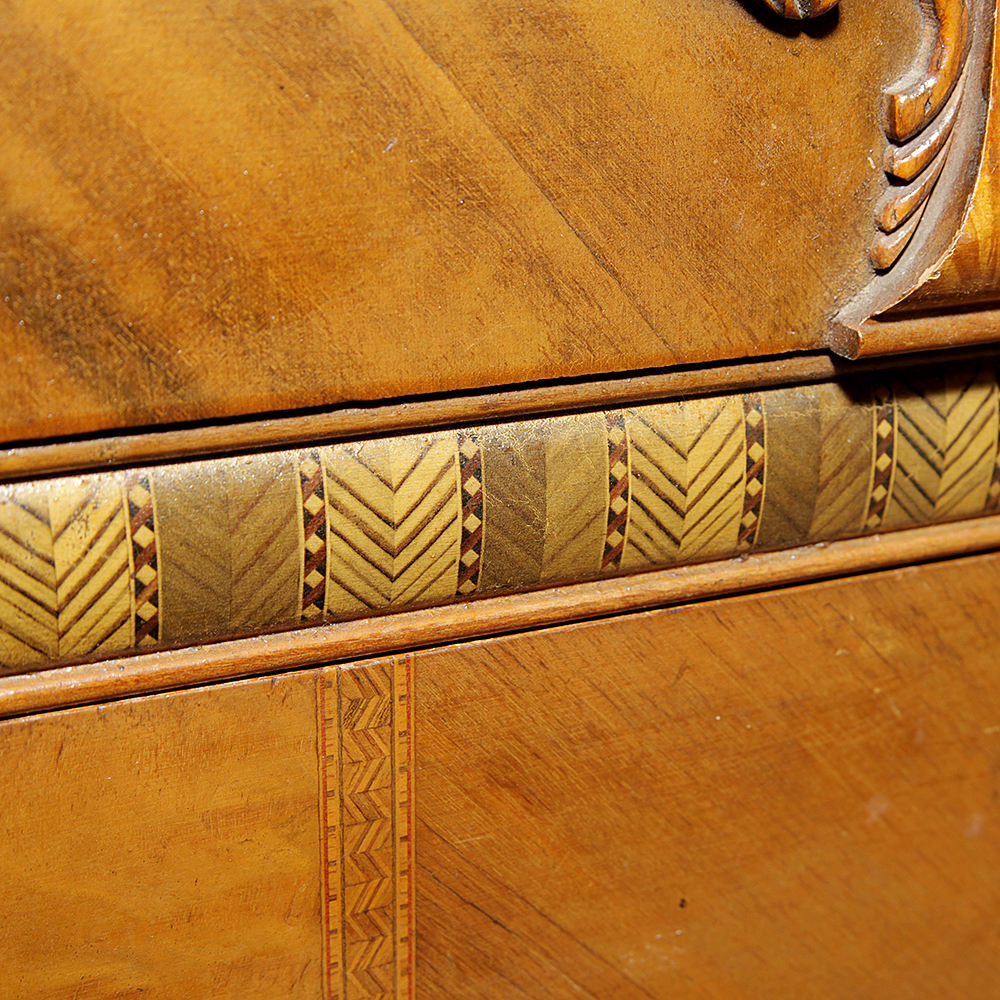 1930's Waterfall Style Mahogany China Cabinet