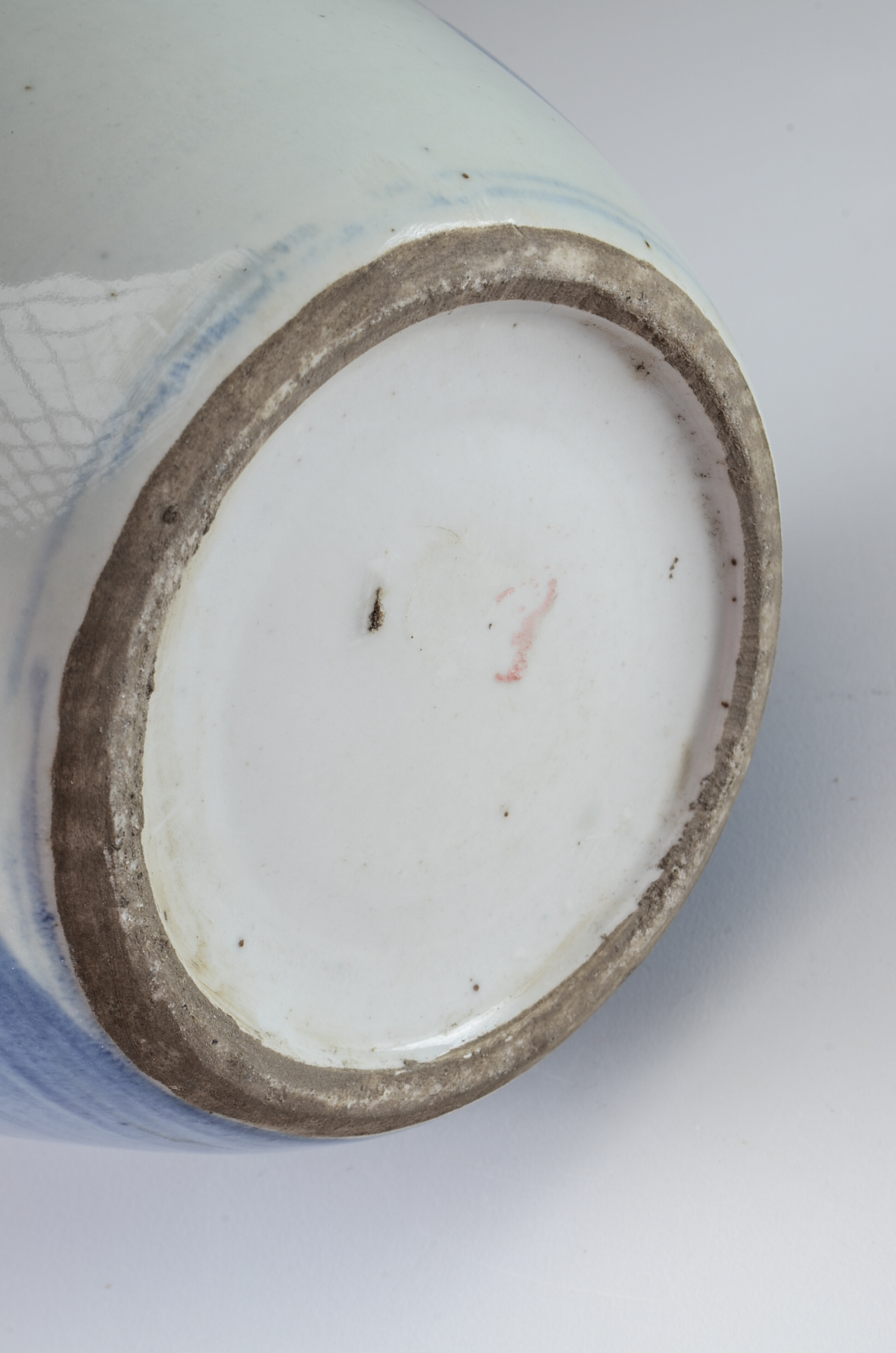 Pair of Hand Painted Chinese Blue Peony Ginger Jars