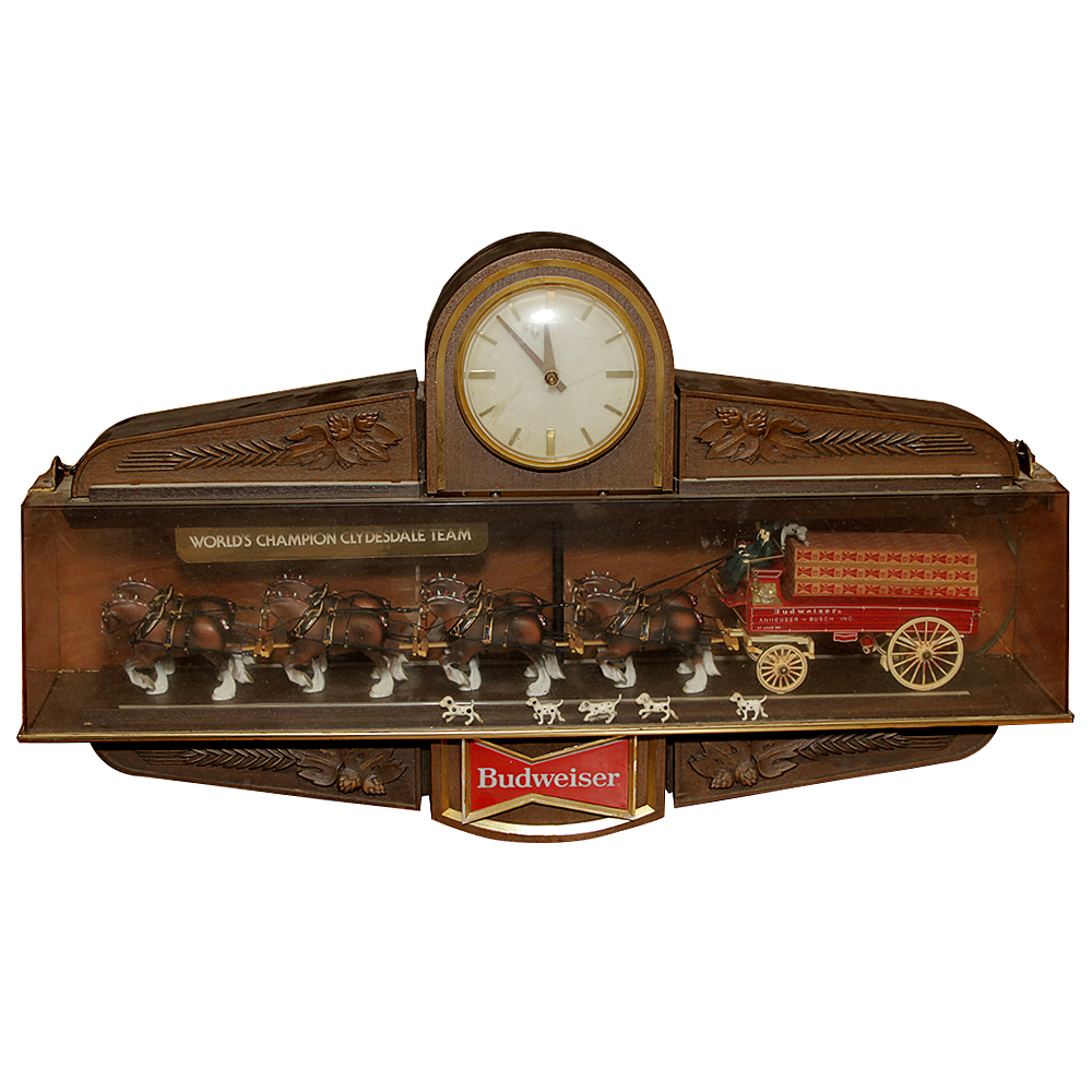 Budweiser バドワイザー ビンテージ ライトクロック Budweiser バドワイザー ビンテージ ライトクロック サイン ノベルティ