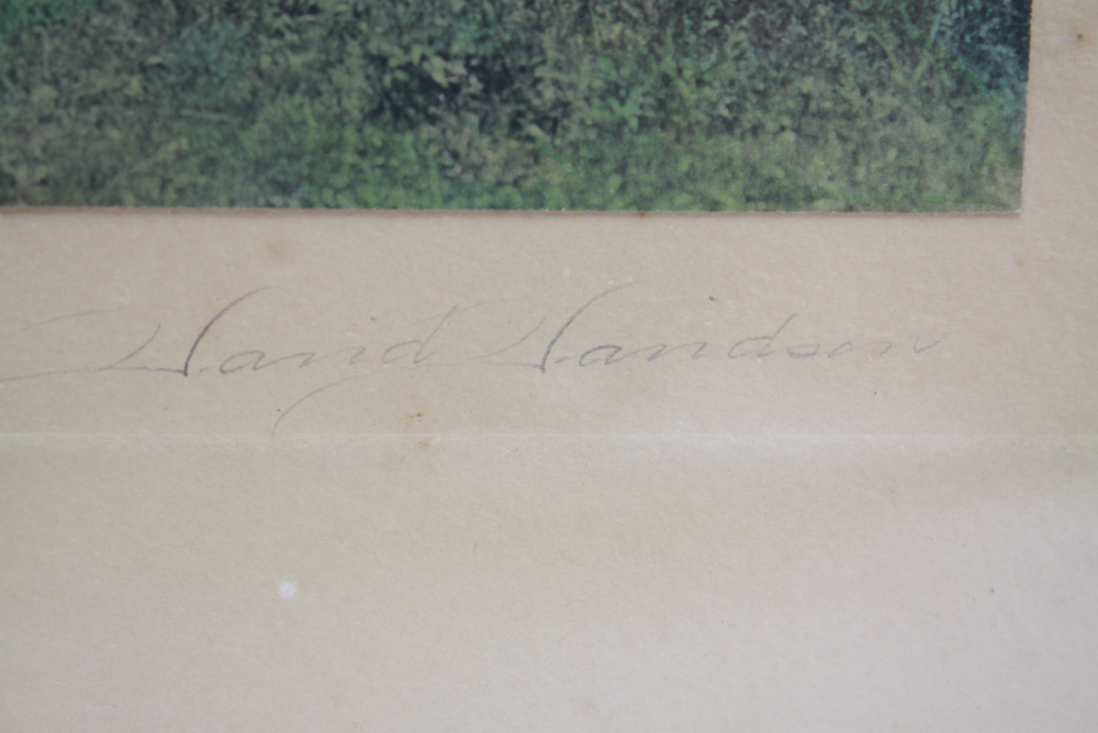 Signed David Davidson Hand-Colored Photograph