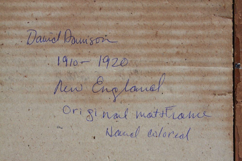 Signed David Davidson Hand-Colored Photograph