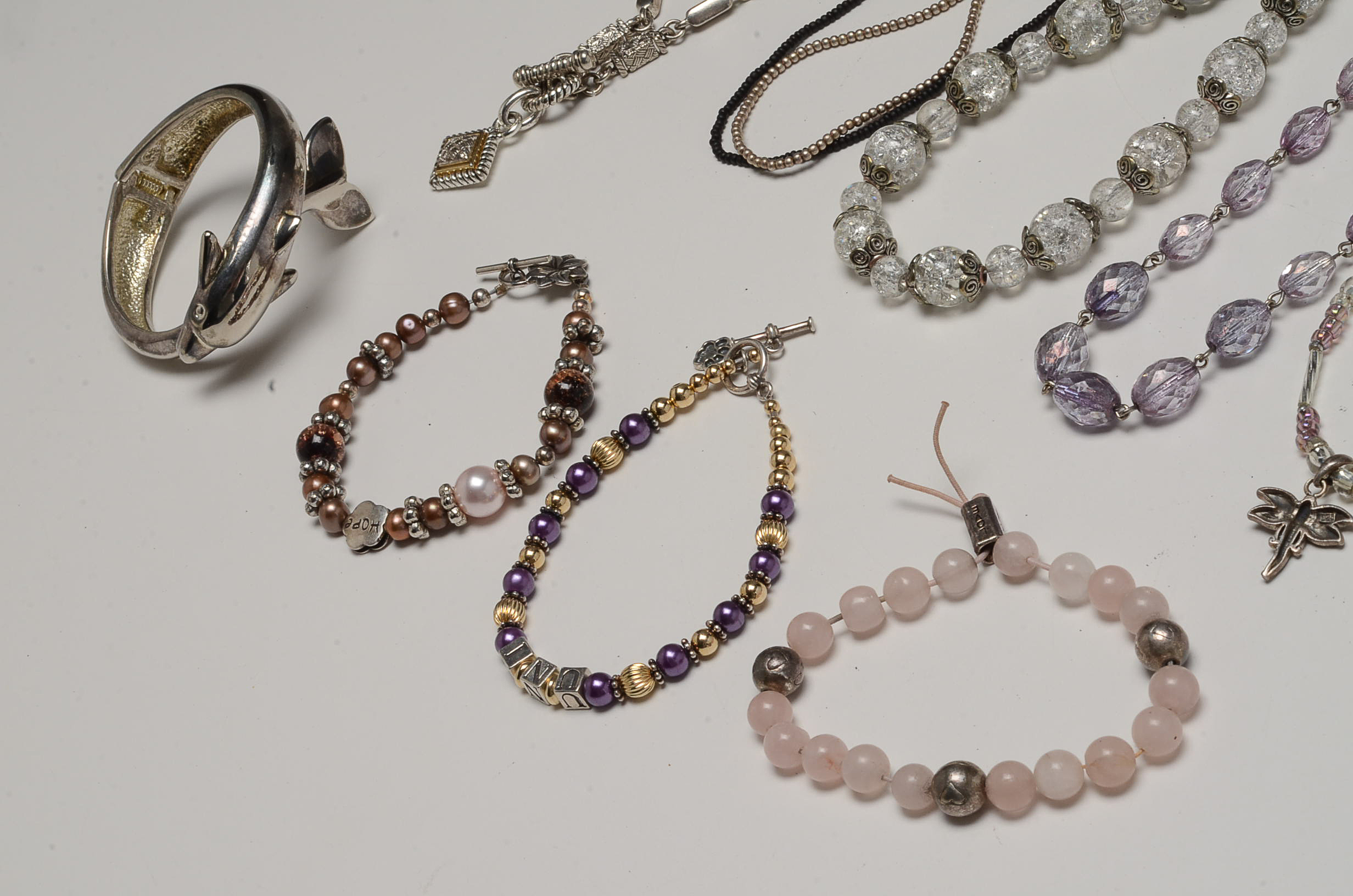 Assortment of Costume Jeweling Including Stamped 925 Pieces