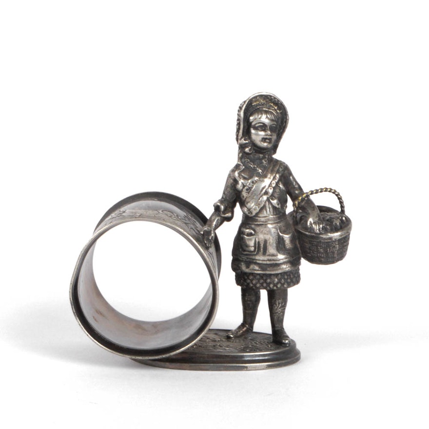 "Little Red Riding Hood" Reed & Barton Plated Silver Napkin RIng