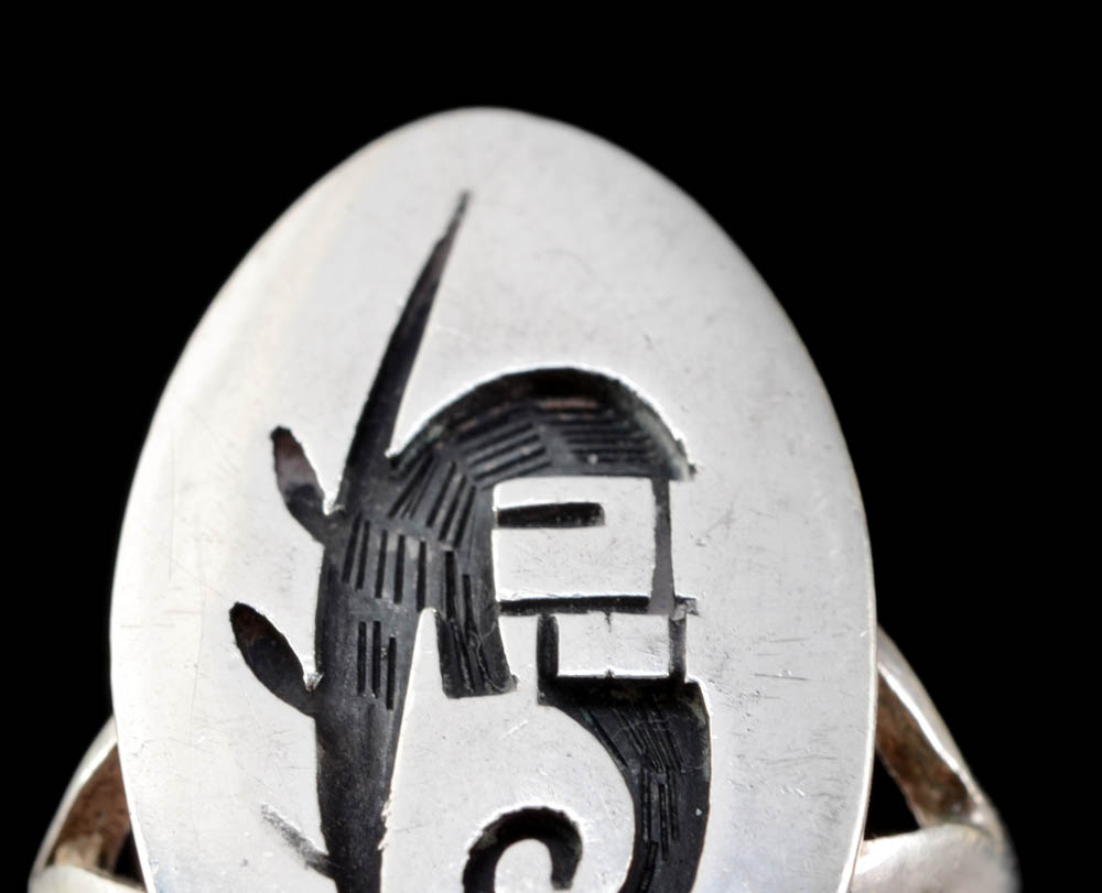 Norman Honie Jr. Native American Hopi Indian Sterling Silver Corn Maiden Ring