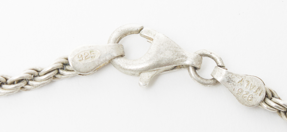 Sterling Silver Pendant Necklace and Bracelet