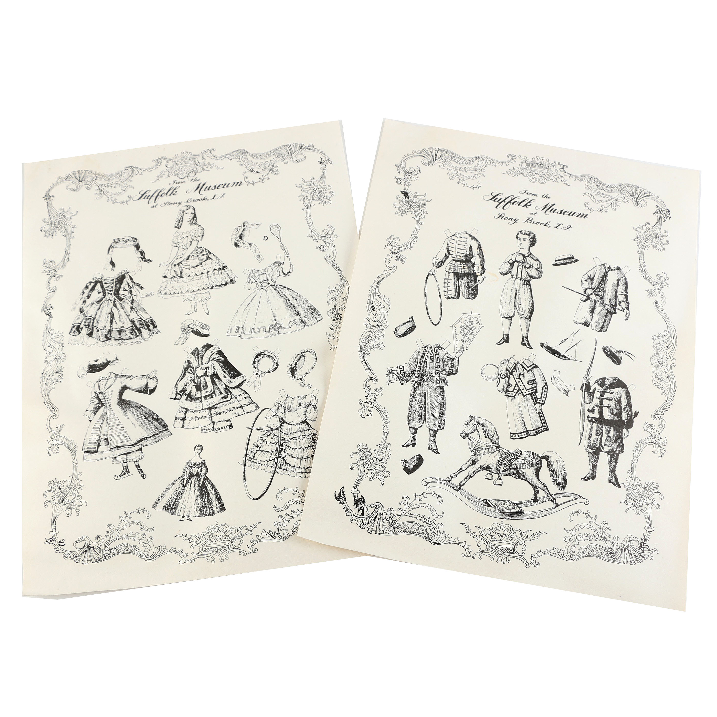 Pair of Vintage Style Offset Lithographs on Paper