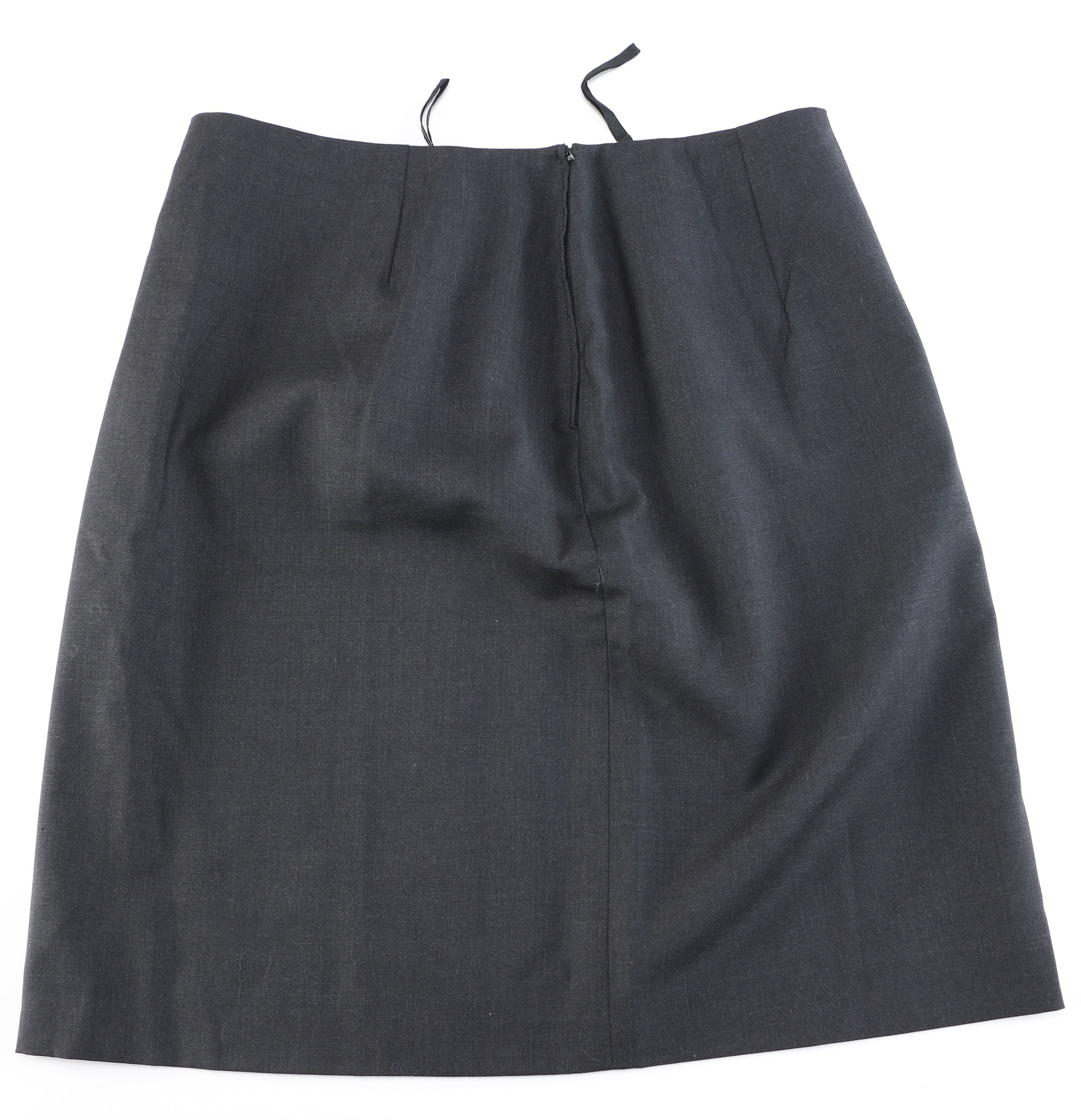 Charcoal Grey Prada Wool Skirt