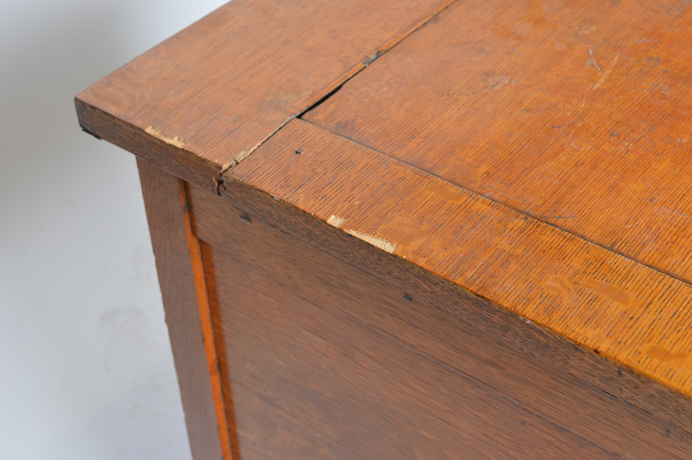Vintage Quarter Sawn Oak Veneer Typewriter Desk
