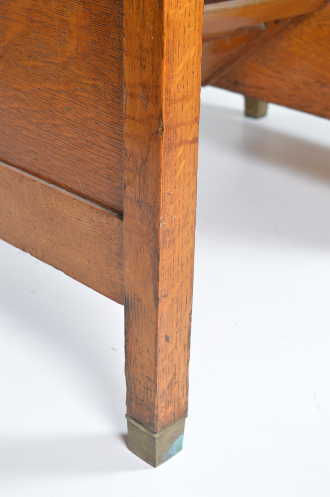 Vintage Quarter Sawn Oak Veneer Typewriter Desk