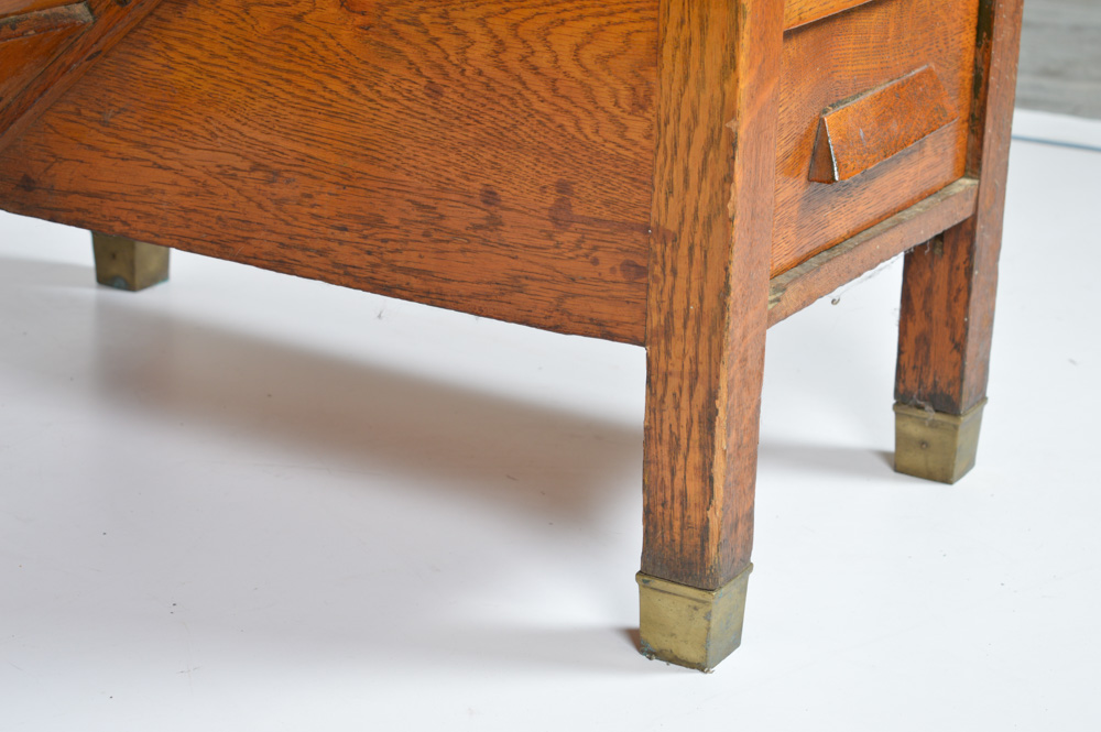 Vintage Quarter Sawn Oak Veneer Typewriter Desk