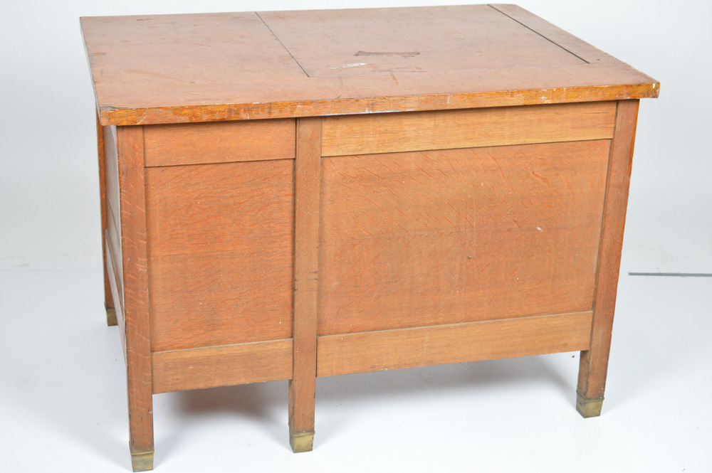 Vintage Quarter Sawn Oak Veneer Typewriter Desk