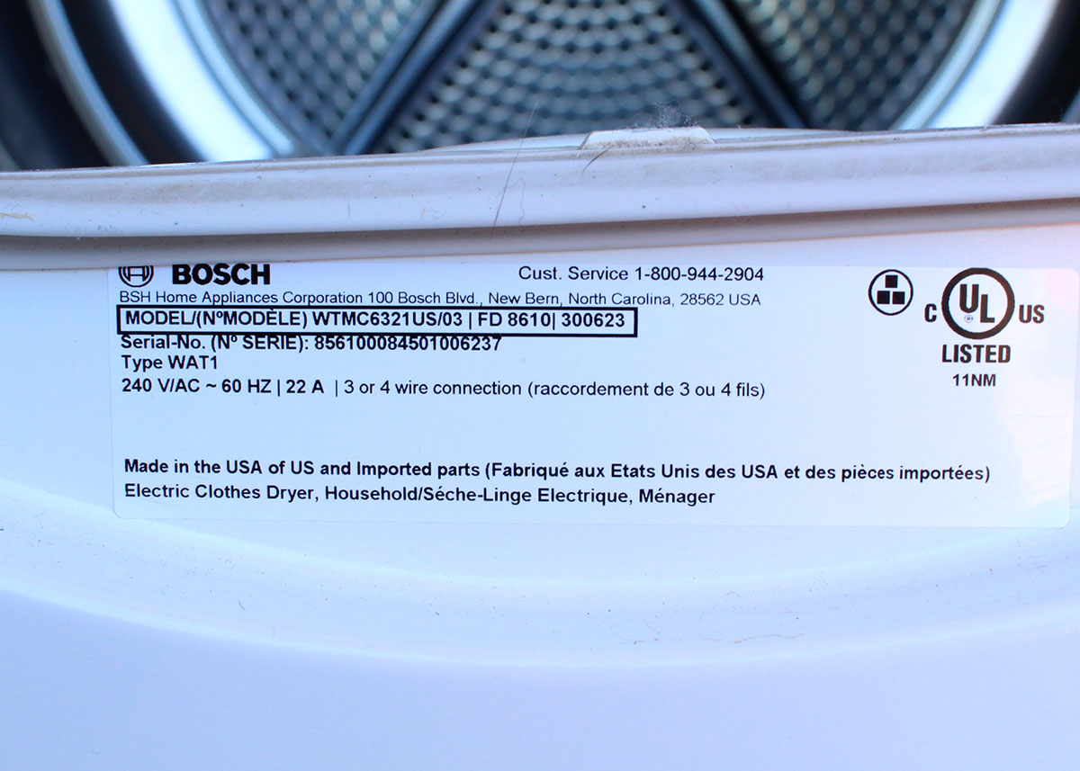 Bosch Nexxt 700 Series Dryer