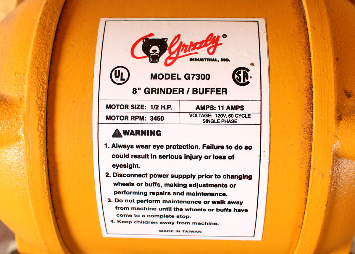 Grizzly Industrial 8" Buffer with Stand