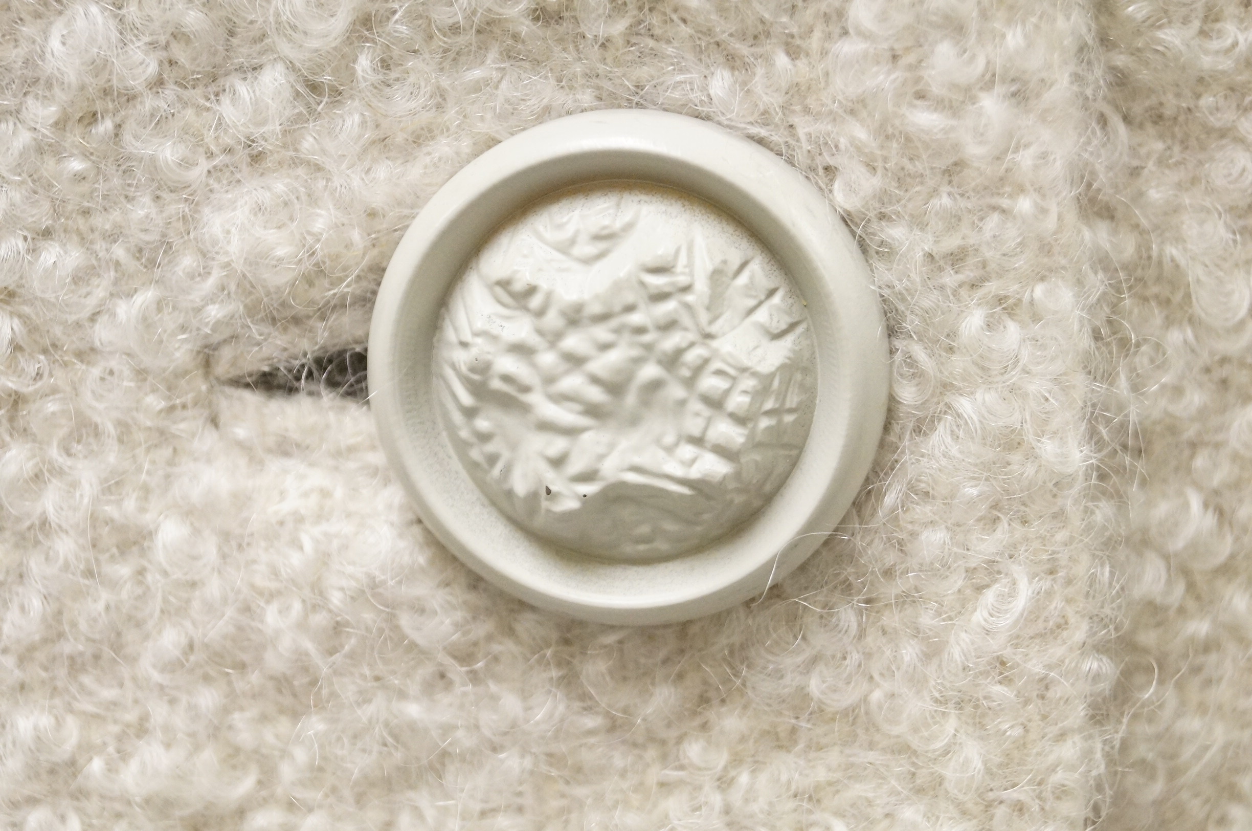 Women's Vintage Coat with Rabbit Fur Collar