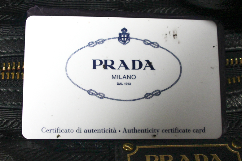 Black Leather Prada Hobo Style Bag