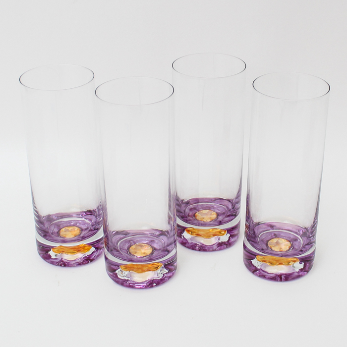 Purple Based Juice Glasses Set