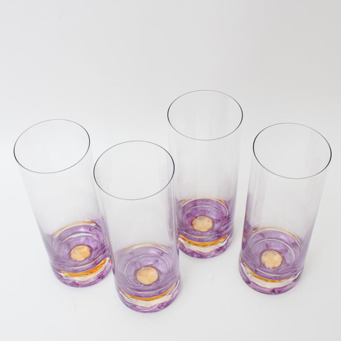 Purple Based Juice Glasses Set