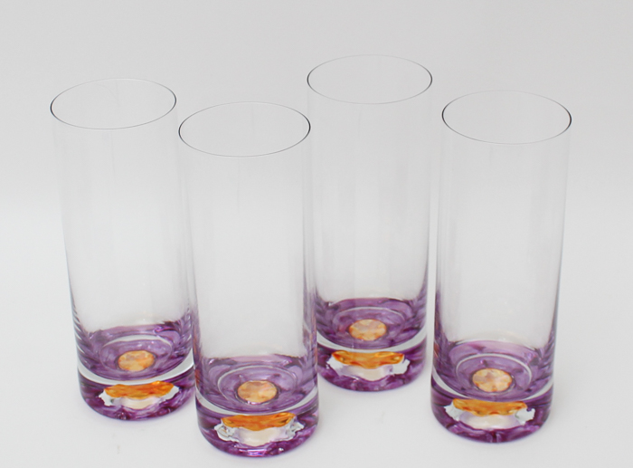 Purple Based Juice Glasses Set
