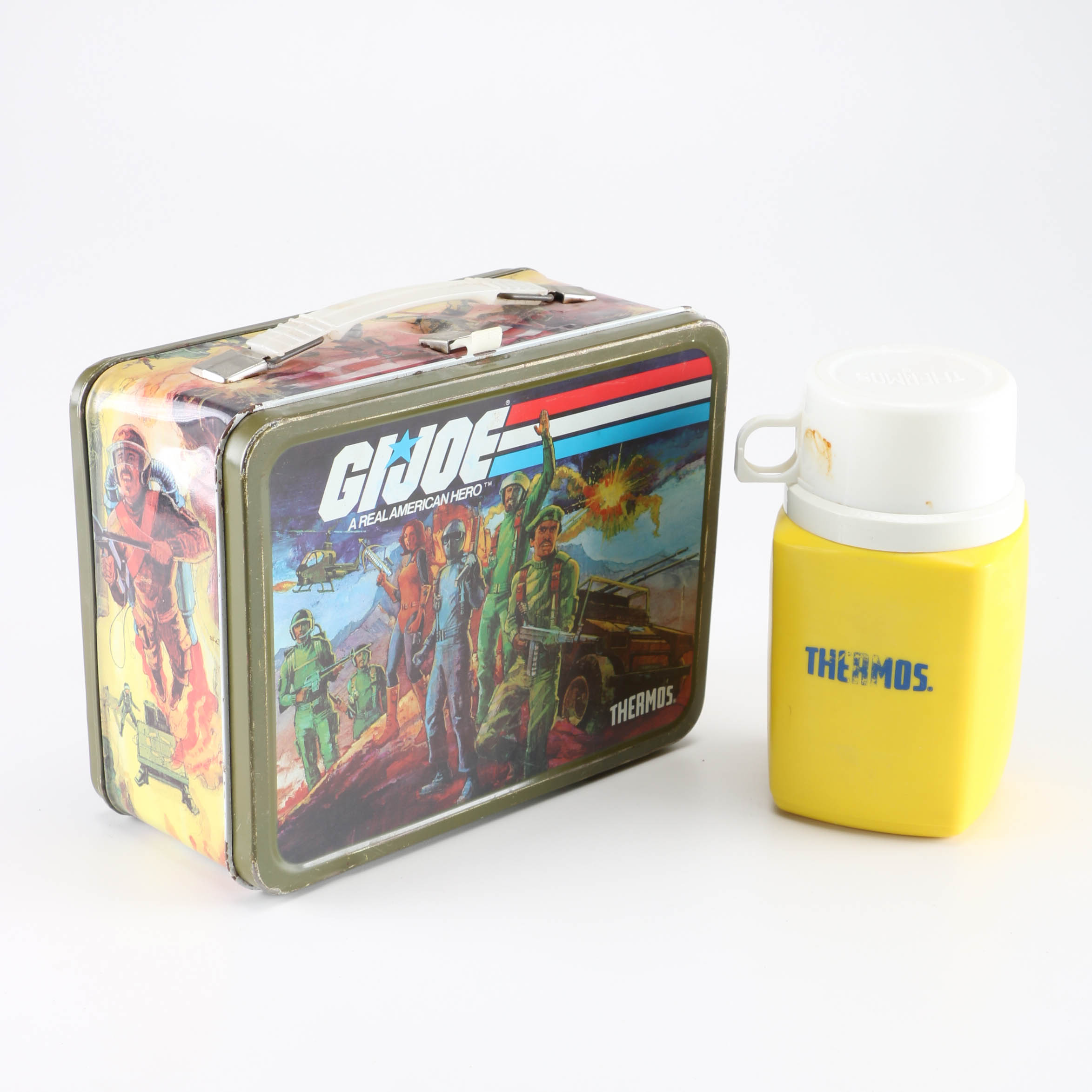 1982 GI Joe Thermos Rectangular Metal Lunch Box