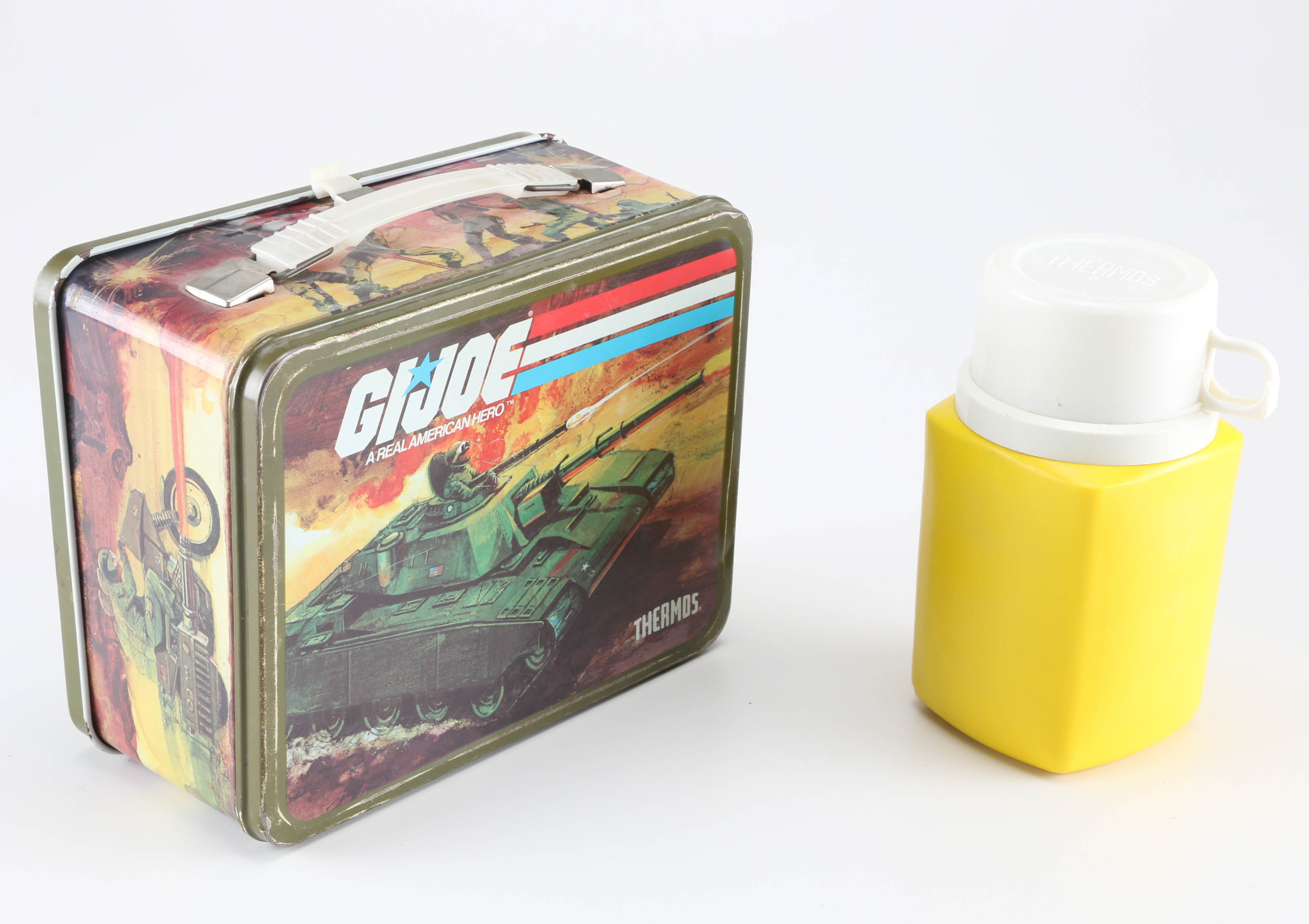1982 GI Joe Thermos Rectangular Metal Lunch Box