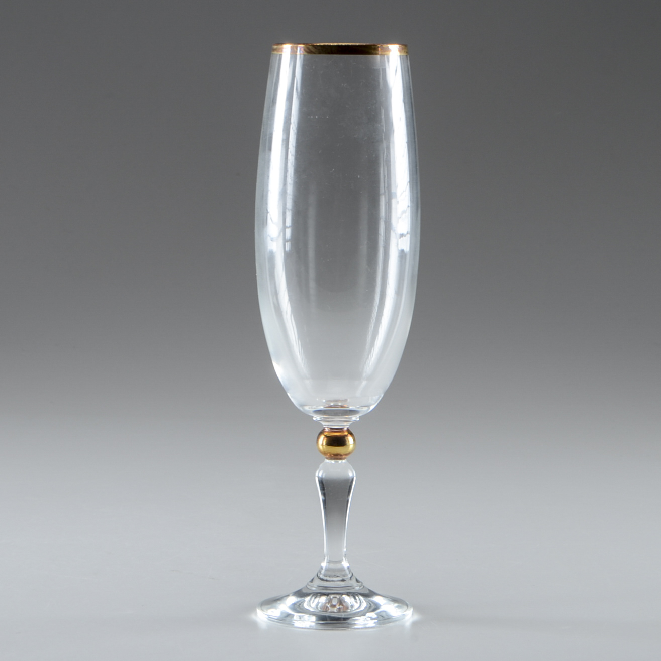 Set Of Seven Champagne Flutes