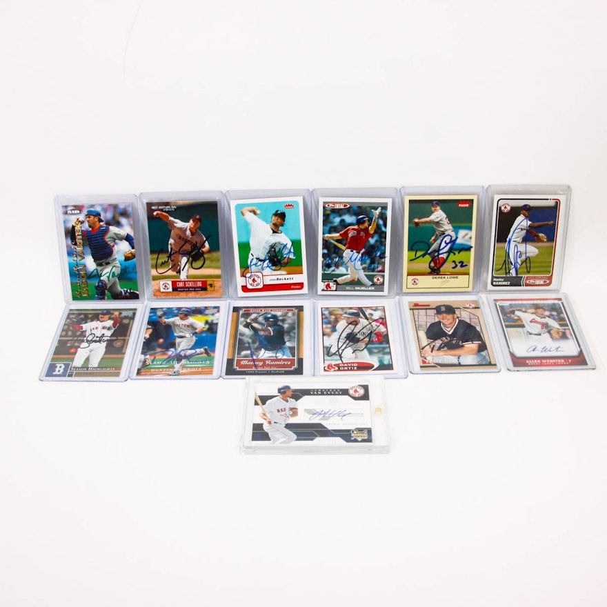 Boston Red Sox Autograph Collection with David Ortiz and Jason Varitek