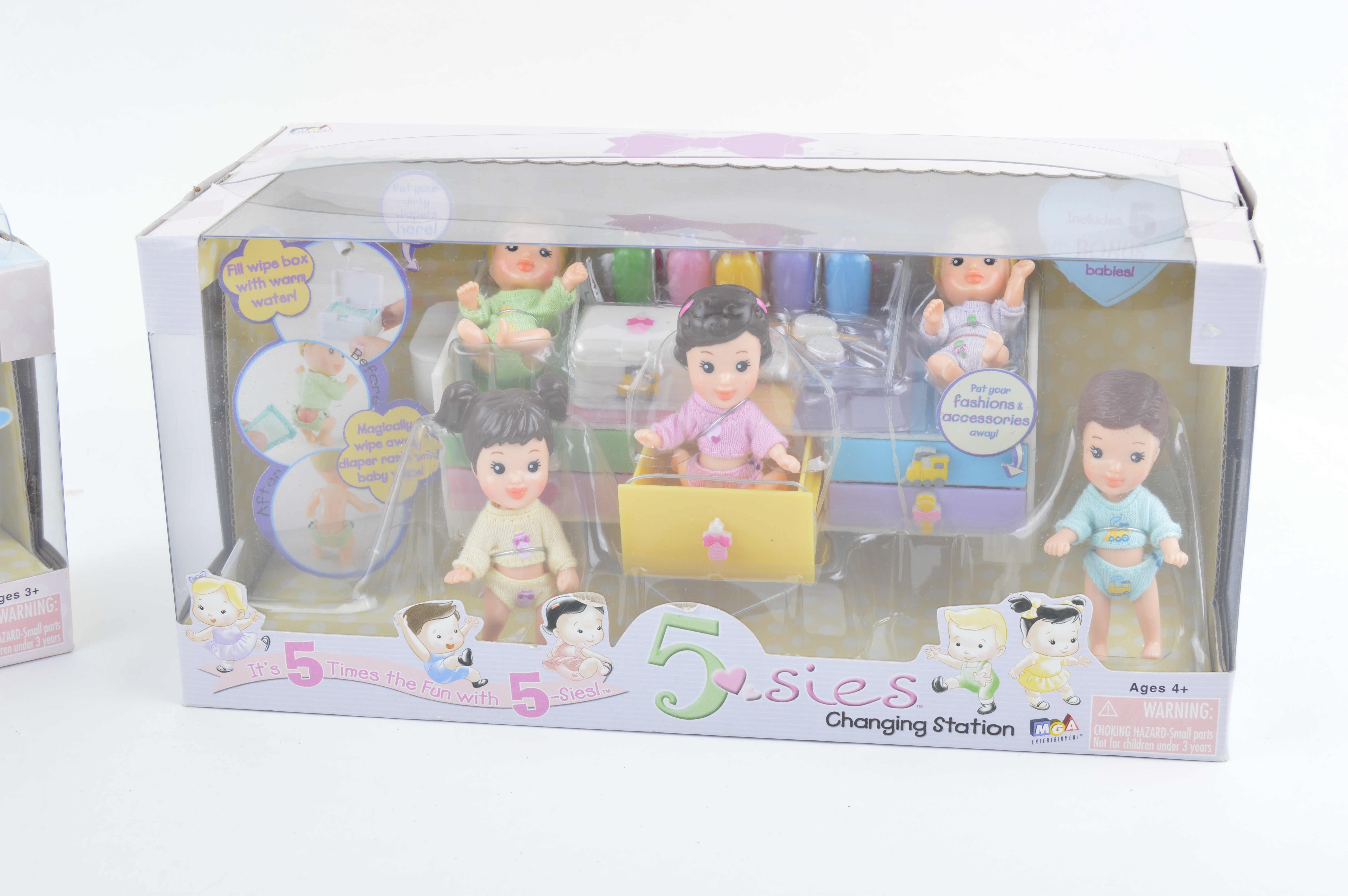 Three 1990s 5-Sies and Tyco Quints Playsets in Packaging