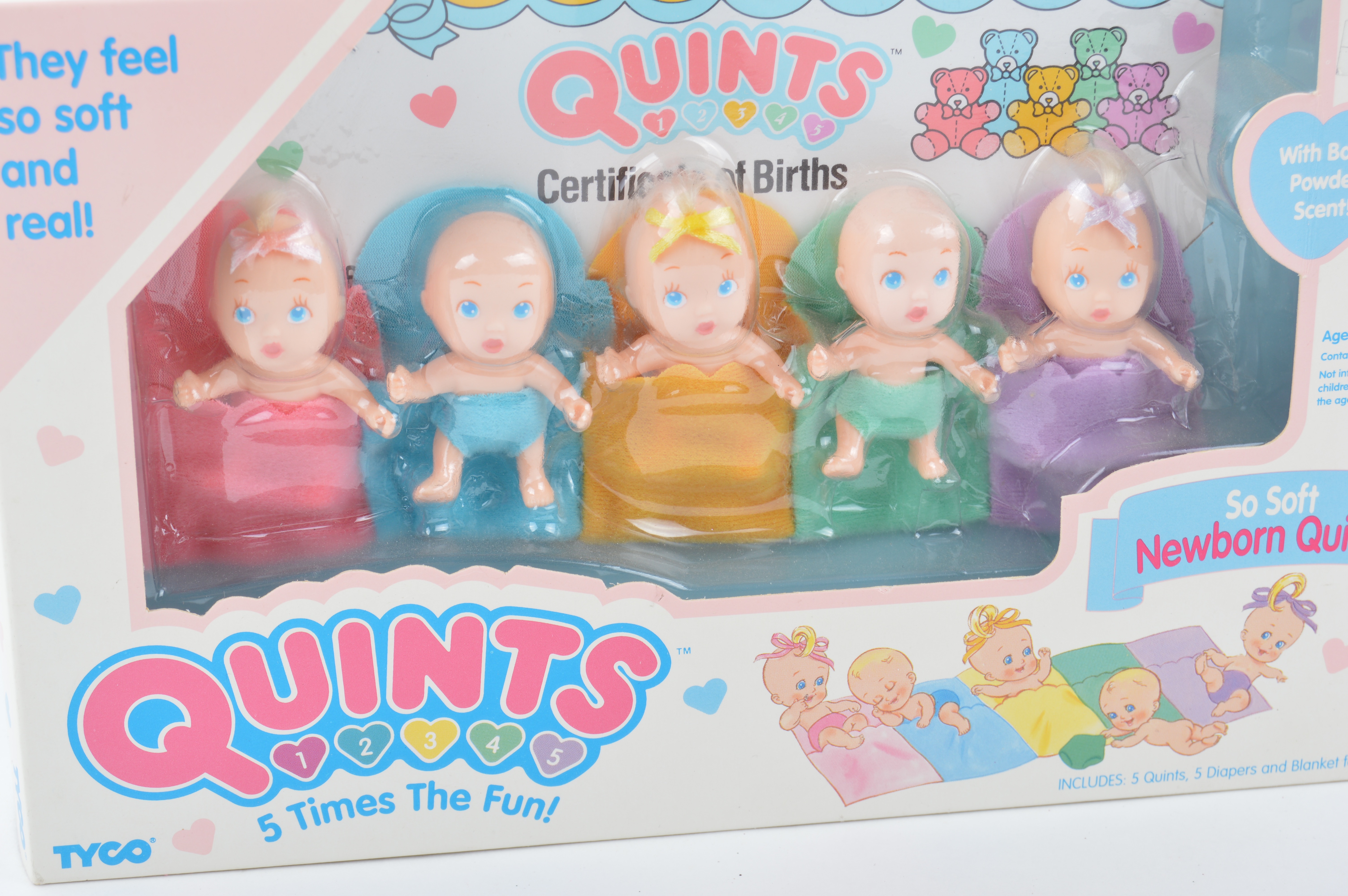 Three 1990s 5-Sies and Tyco Quints Playsets in Packaging