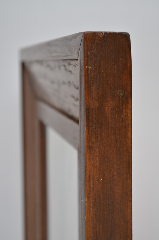 Vintage Wood Framed Wall Mirror