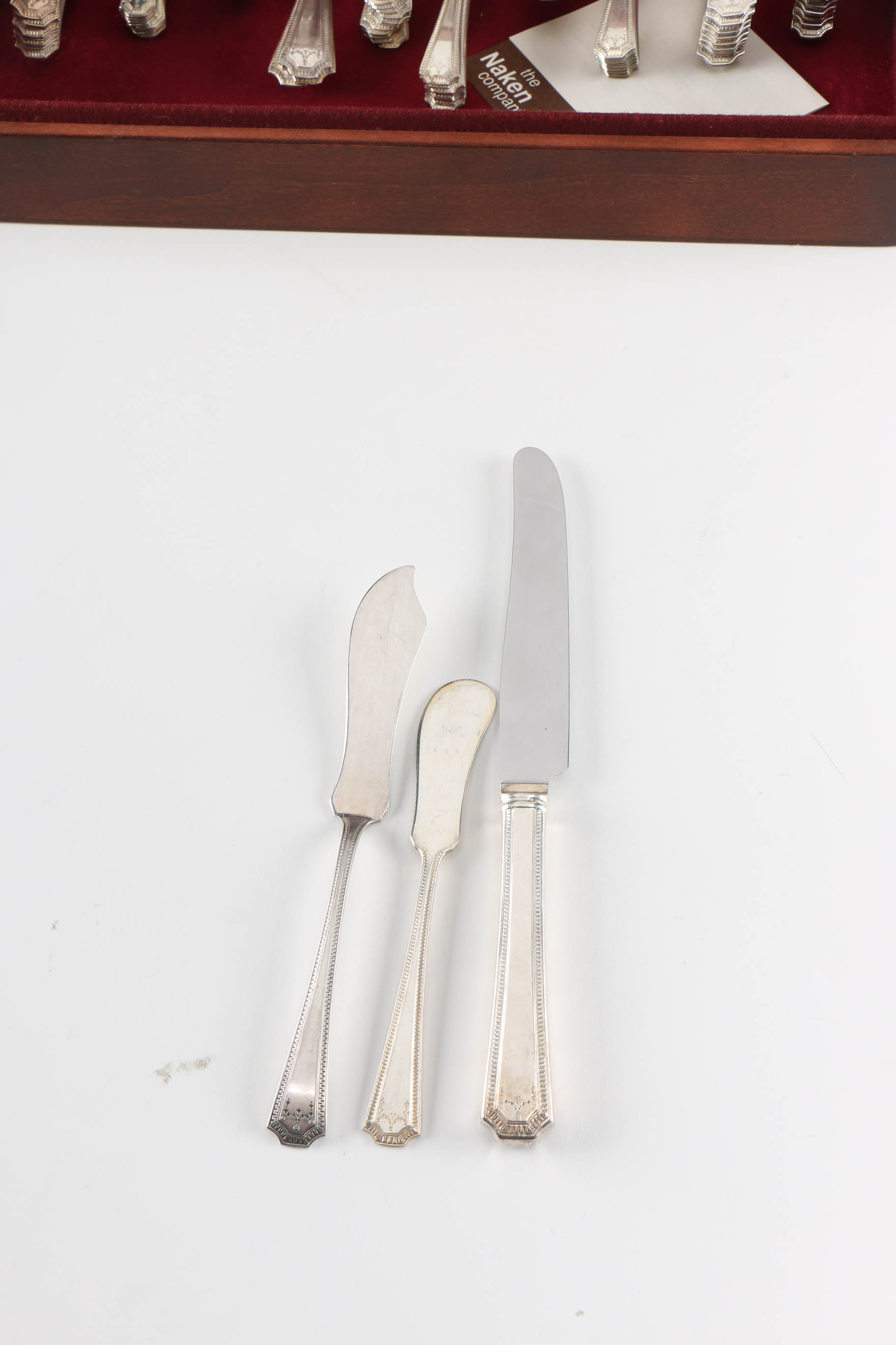 National Silver Company "Adam" Silver Plate Utensils with Box