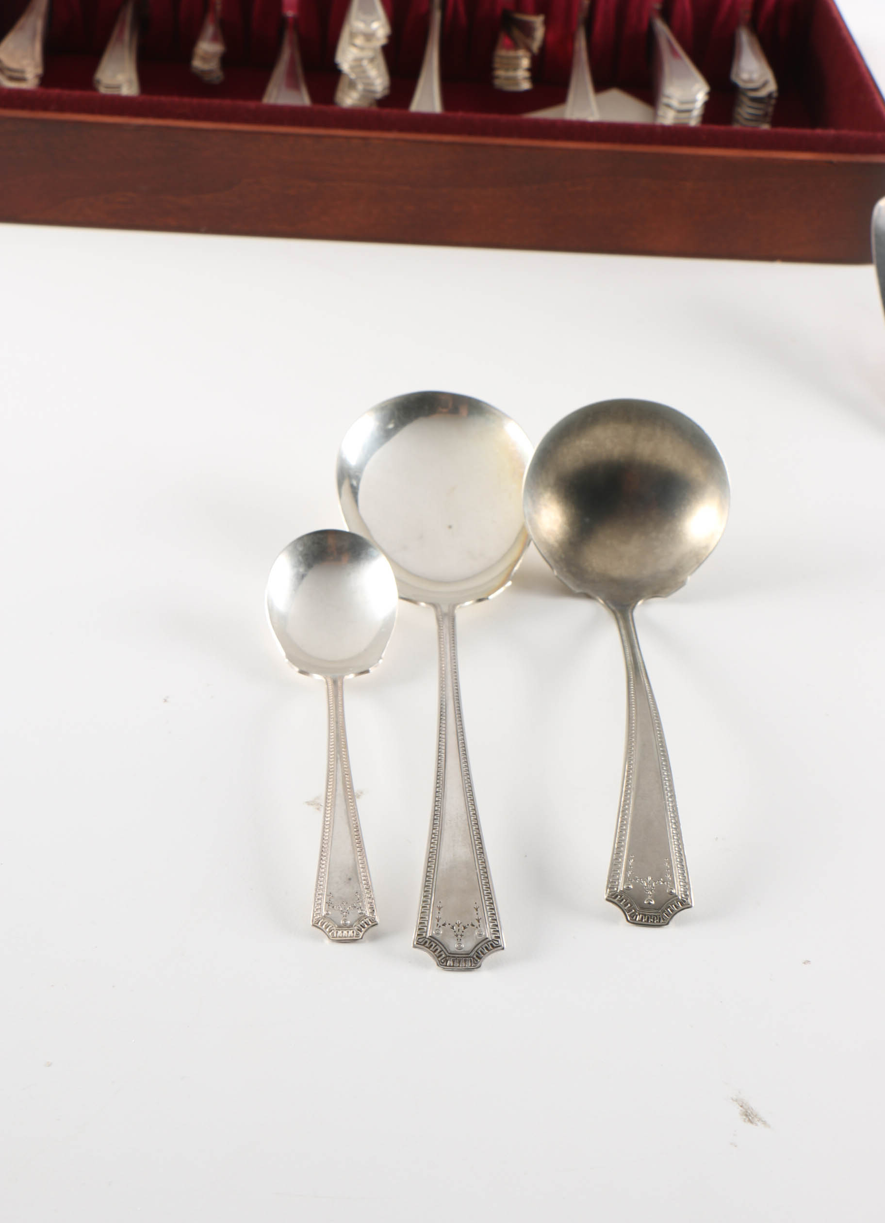 National Silver Company "Adam" Silver Plate Utensils with Box