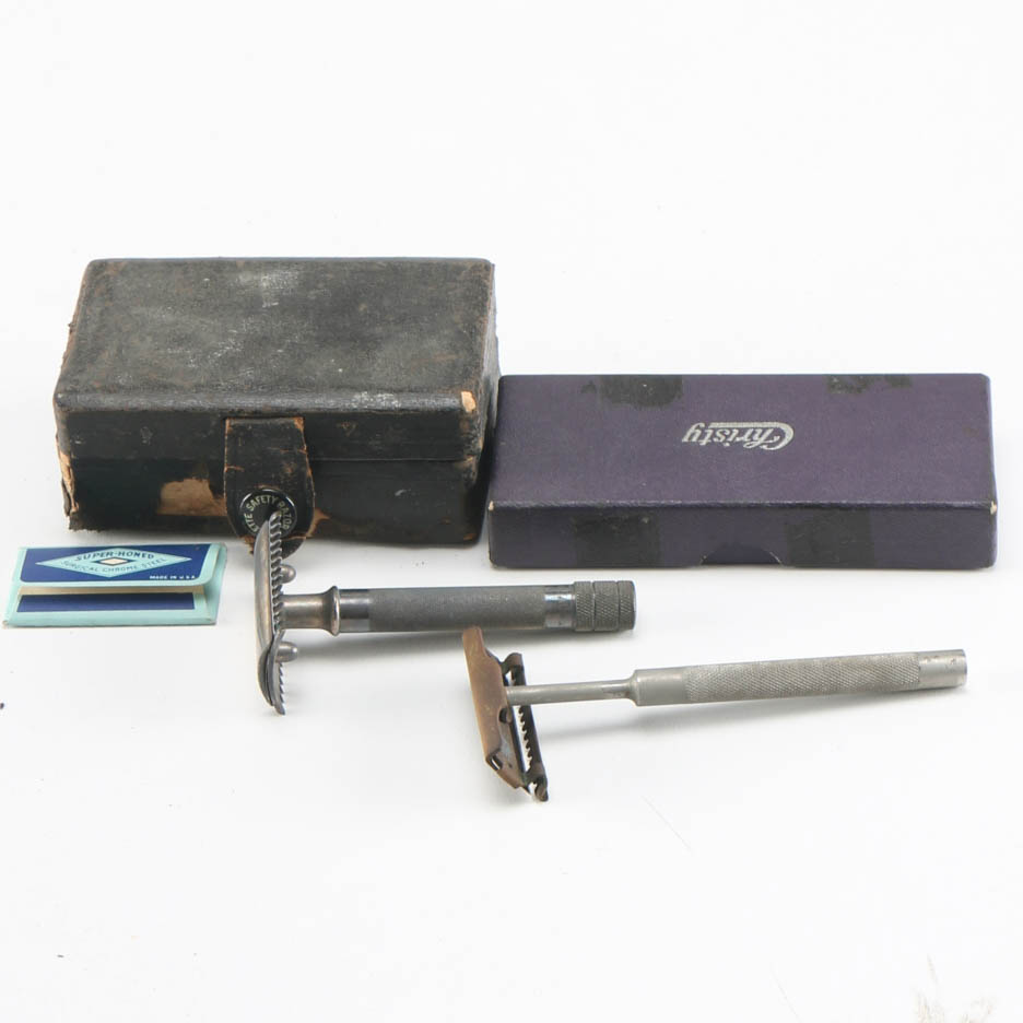 Vintage Christy and Gillette Safety Razors in Original Boxes.