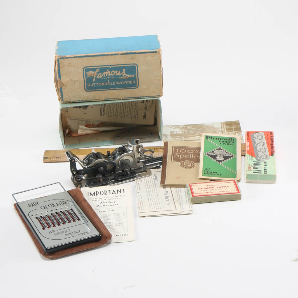 Vintage Office Essentials and Buttonhole Worker