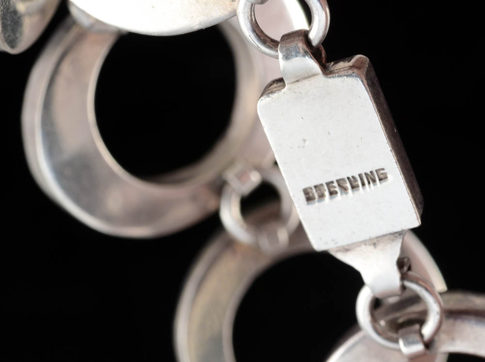 Mexican Sterling Silver Openwork Link Bracelet