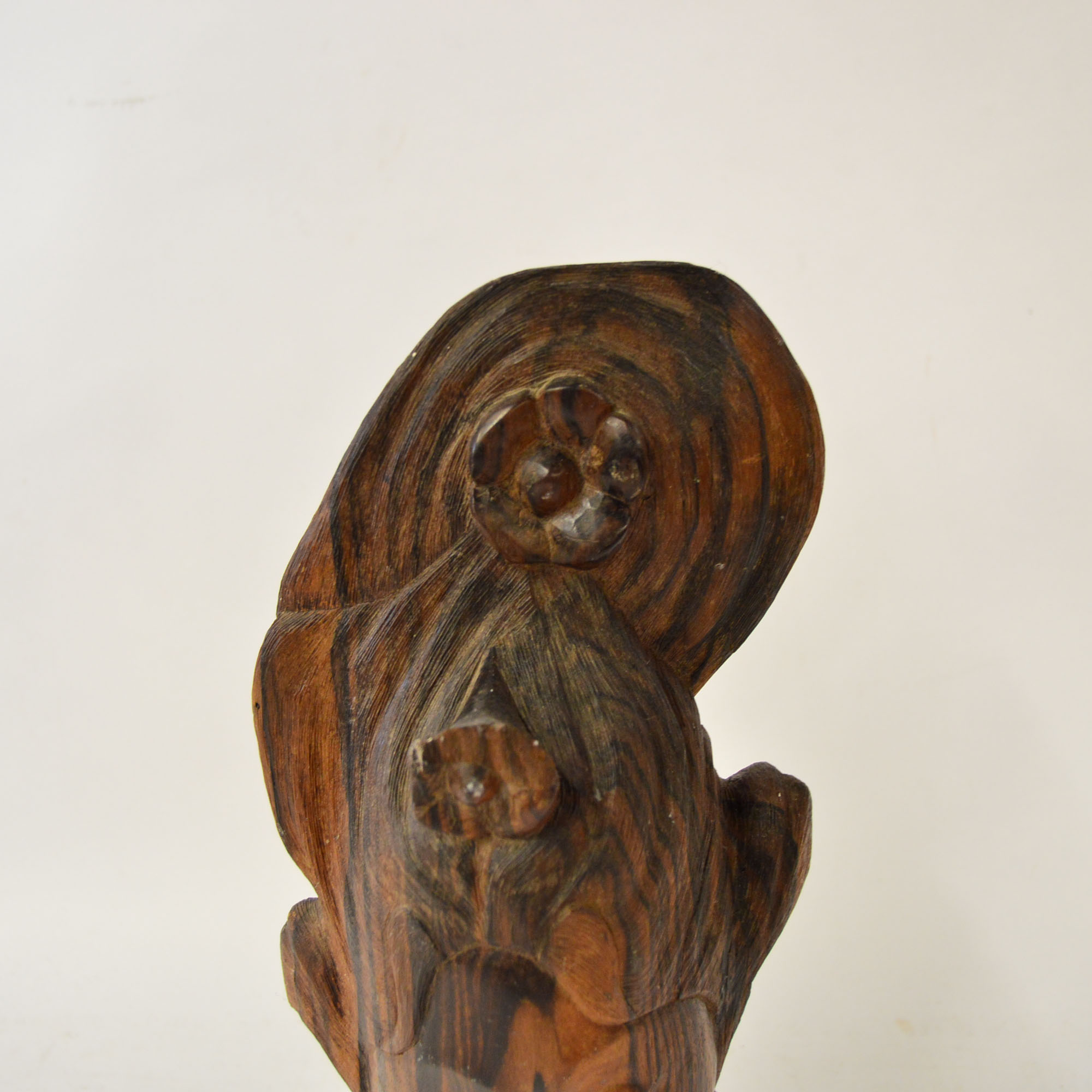 Carved Rosewood Bust Depicting A Southeast Asian Beauty