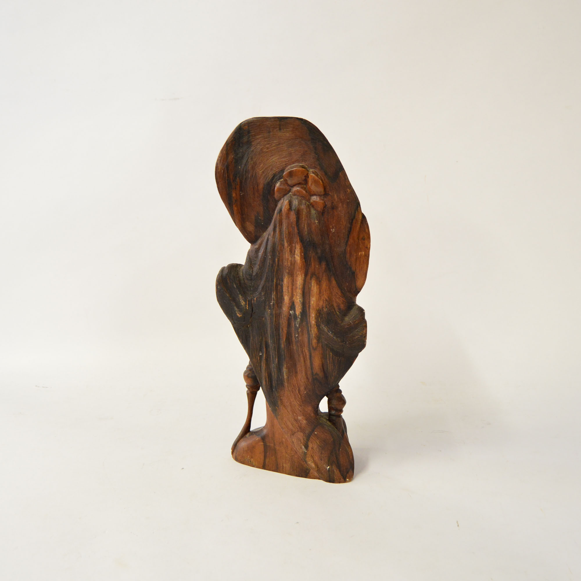 Carved Rosewood Bust Depicting A Southeast Asian Beauty