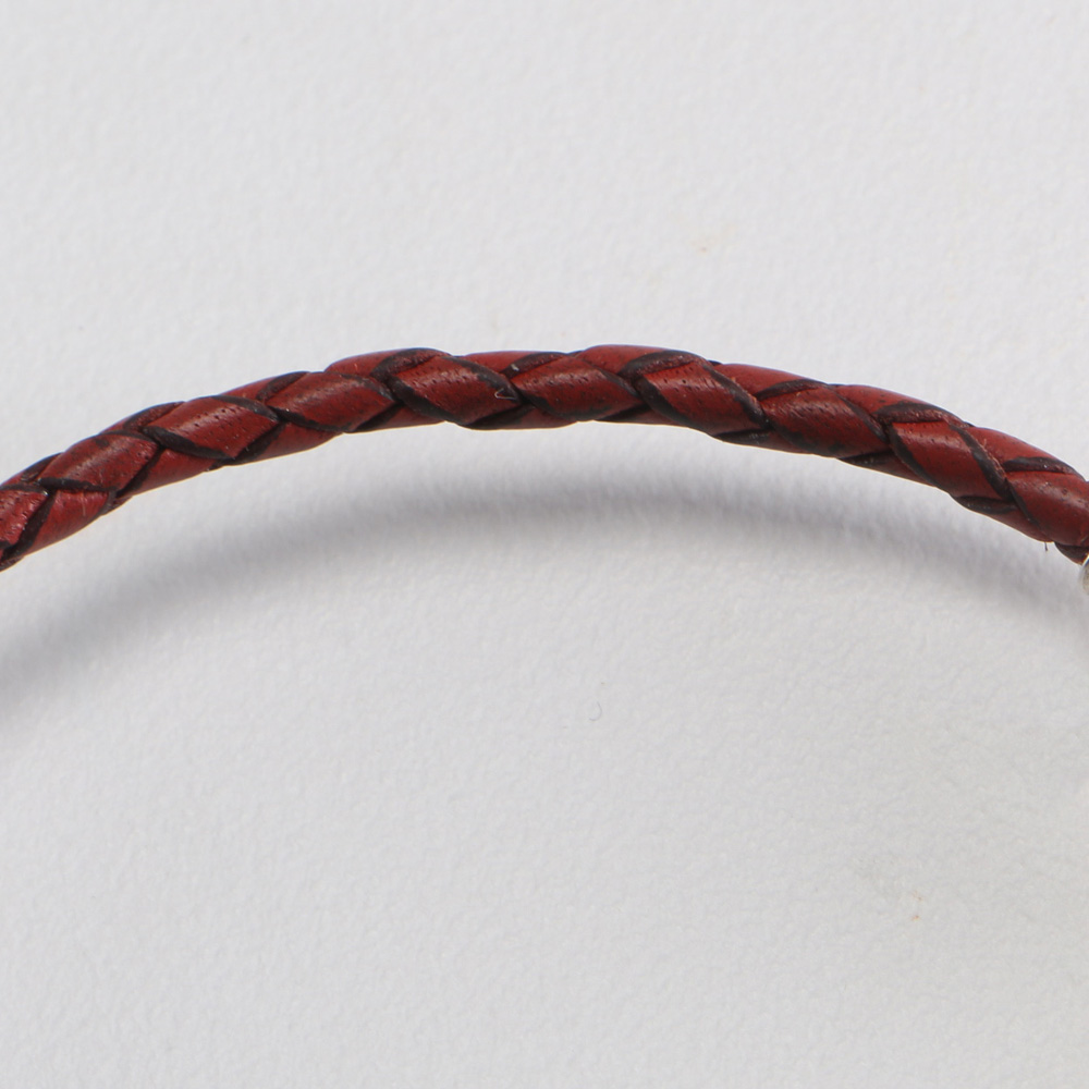 Sterling Silver Leather Pandora Budai Nazar Boncuk Peace Charm Bracelet