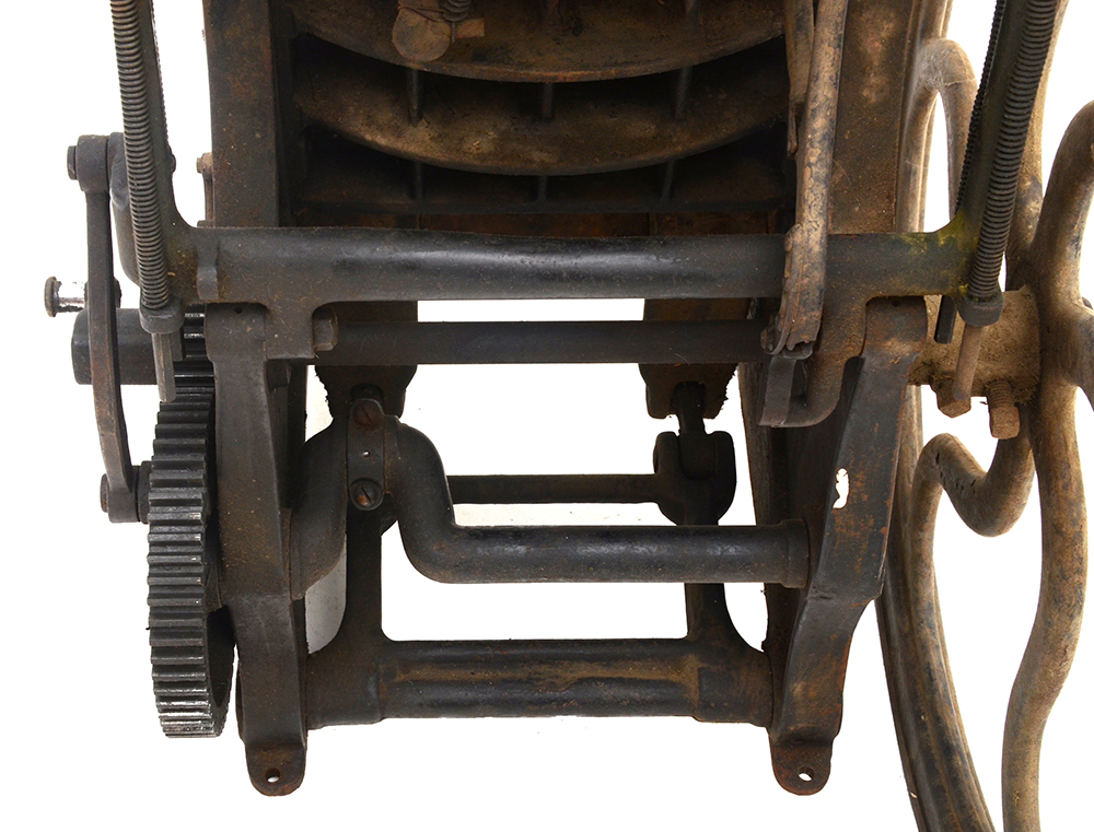 Late 1800s Golding "Pearl" Printing Press and Large Assortment of Metal Type