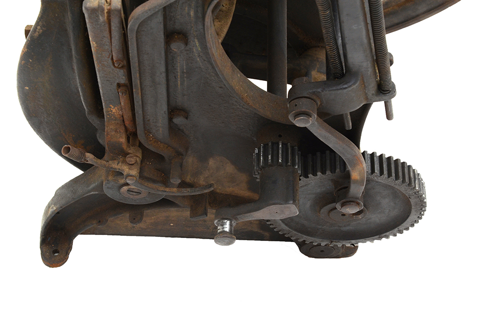 Late 1800s Golding "Pearl" Printing Press and Large Assortment of Metal Type