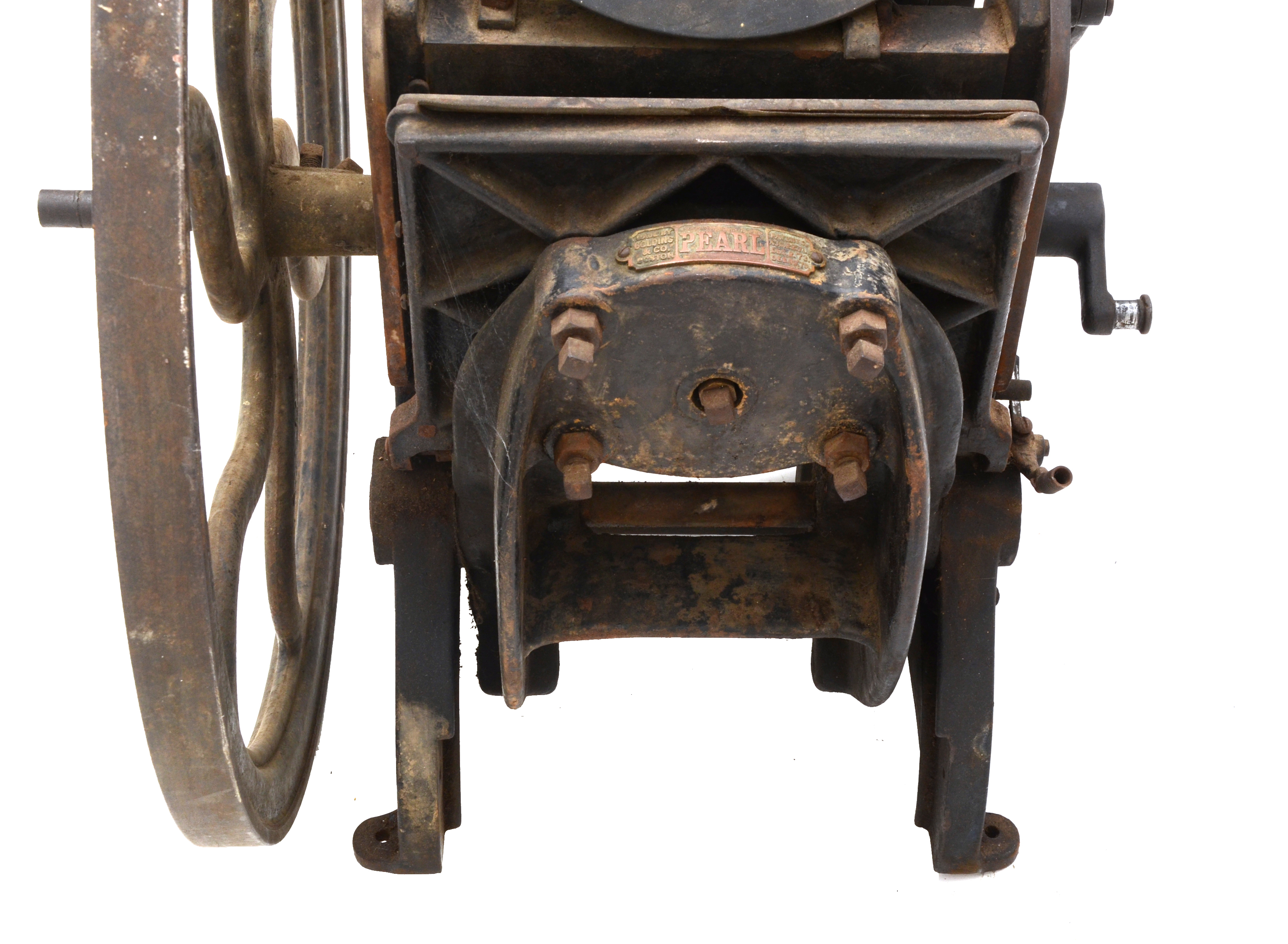 Late 1800s Golding "Pearl" Printing Press and Large Assortment of Metal Type